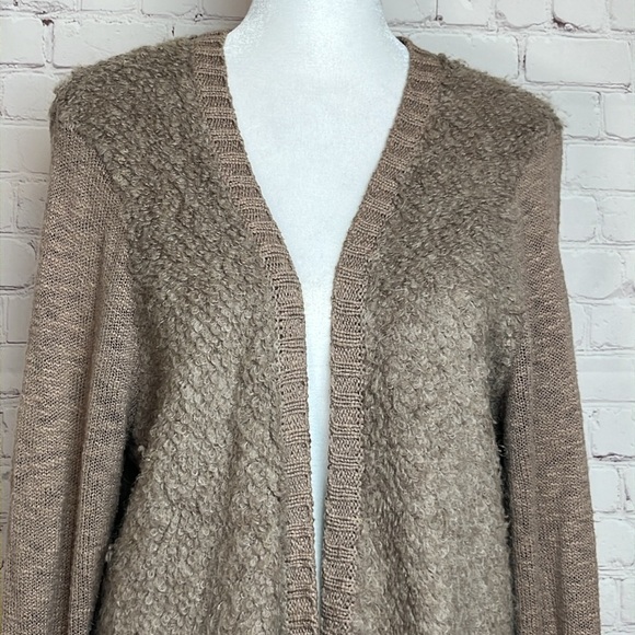 Sleeping on Snow Tan Multi-Texture Open Cardigan - Picture 2 of 16